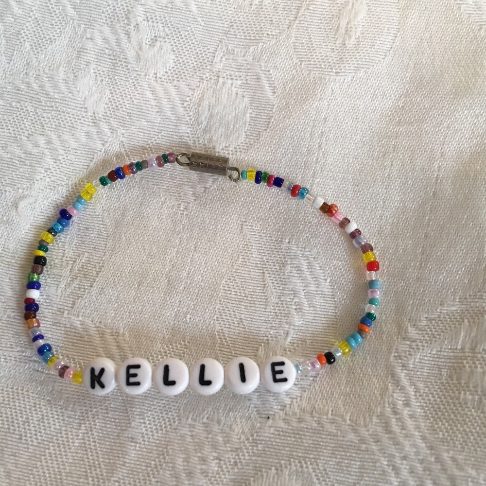 KELLIE (rainbow) 7” personalized bracelet-NEW